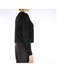 Alysi Pullover Girocollo in Lana Merinos Donna Nero