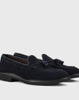 Doucal's Mocassino con Nappine in Suede Blu