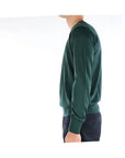Kangra Maglia Girocollo in Misto Lana Merinos e Seta Uomo Verde Bottiglia