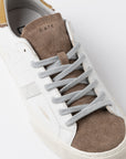 D.A.T.E. Sneakers Hill Low Scratch Uomo Bianco/Senape