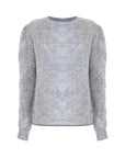 Kocca Pullover Girocollo Lavorato Donna Grigio Chiaro Melange