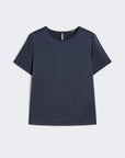 Max Mara Weekend T-Shirt in Raso e Jersey Blu