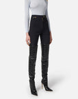 Elisabetta Franchi Pantaloni in Doppio Crêpe Nero