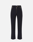 Elisabetta Franchi Pantaloni in Doppio Crêpe Nero