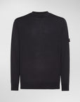 Peuterey Maglia Misto Lana Merino Blu Grafite