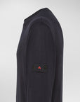 Peuterey Maglia Misto Lana Merino Blu Grafite