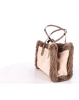 My Best Bag Borsa Atena con Pelliccia Tortora