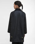 Barbour Giacca Cerata Lunga Beadnell Donna Nero