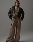 Nineminutes Blusa The Farah Top in Satin Donna Burro