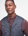 Barbour Gilet/Fodera Trapuntata con Zip Blu Navy