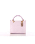 Elisabetta Franchi tote piccola in jacquard rosa