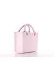 Elisabetta Franchi tote piccola in jacquard rosa