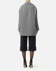 Elisabetta Franchi Cappotto Caban Lana Antracite