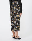 Max Mara Studio Gonna Tubino in Tulle e Paillettes Nero
