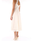 Twinset abito in popeline bianco