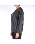 Alysi Maglia in Cashmere con Scollo a V Antracite