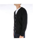 Daniele Fiesoli Cardigan in Lana Merinos Uomo Nero