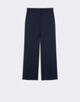 Max Mara Weekend Pantalone Palazzo in Lana Blu