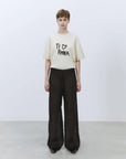 Alysi Pantalone in Organza Effetto Frangia Nero