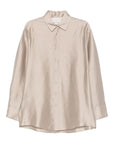 Alysi Camicia in Lyocell e Seta Donna Mandorla