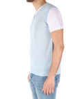 Daniele Fiesoli t-shirt con gilet celeste