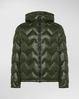 Peuterey Piumino con Trapunta Chevron Uomo Verde Scuro
