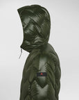 Peuterey Piumino con Trapunta Chevron Uomo Verde Scuro