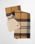 Barbour Set Regalo Berretto e Sciarpa Unisex Hessian Navy