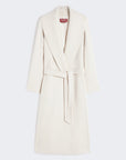 Max Mara Studio Cappotto in Drap di Lana Panna