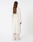 Max Mara Studio Cappotto in Drap di Lana Panna