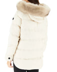 Peuterey Piumino Puffer con Bordo in Pelliccia Donna Bianco