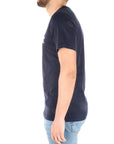 Barbour t-shirt uomo con logo blu