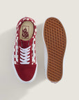 Vans Old Skool Checkerboard Donna Rosso Bianco