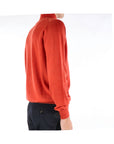 Kangra Maglia Dolcevita in Lana Merinos Uomo Arancio