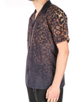 Amàranto camicia stampa animalier