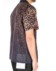 Amàranto camicia stampa animalier
