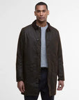 Barbour Cappotto Lungo Cera Mac Uomo Marrone Scuro
