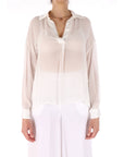 Kocca camicia in tessuto lucido bianco