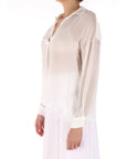 Kocca camicia in tessuto lucido bianco