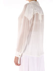 Kocca camicia in tessuto lucido bianco