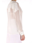 Kocca camicia in tessuto lucido bianco