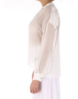 Kocca camicia in tessuto lucido bianco