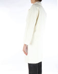 Max Mara Studio Cappotto Over in Lana Donna Panna