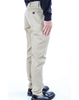Berwich Pantalone Morello in Gabardina Uomo Beige