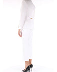 Elisabetta Franchi tailleur monopetto in crepe bianco