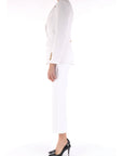 Elisabetta Franchi tailleur monopetto in crepe bianco