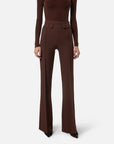 Elisabetta Franchi Pantaloni in Doppio Crêpe Coffee