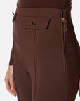 Elisabetta Franchi Pantaloni in Doppio Crêpe Coffee