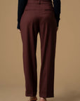 Kocca Pantaloni Dritti con Pinces Donna Prugna