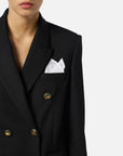 Elisabetta Franchi Giacca Gabardina Taschino Nero